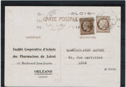 LCTN58/PM3 - CP MAZELIN 2f50 REPIQUAGE PHARMACIENS DU LOIRET OBL. - Cartes Postales Repiquages (avant 1995)