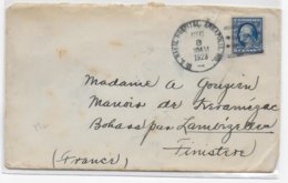 1923 - US NAVY - ENVELOPPE De U.S NAVAL HOSPITAL ! ANNAPOLIS MD. => FINISTERE - Poststempel