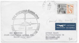 1961 - MARINE / POLAIRE - ENVELOPPE Du BRISE GLACE U.S.CGC EASTWIND - VOYAGE AUTOUR DU MONDE - - Marcofilie