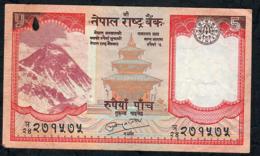 NEPAL P60b 5 RUPEES 2010 Signature 16    VF    NO P.h. - Nepal