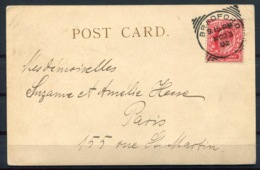 RC 14559 GB SQUARED CIRCLE " BRADFORD 1 " NO 23 1902 POSTMARK ON POST CARD VF - Marcofilie