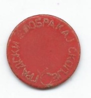 Plastic Token - Bus Token ( Old ) - For City Zone Of Skopje - Europa