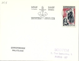 REUNION - LETTRE FLAMME 1665-1965 TRICENTENAIRE DU PEUPLEMENT DE LÎLE   / 2-R8 - Lettres & Documents