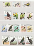 Oiseaux. 42 Timbres. Chine. Laos. Azebaidjan. Oblitérés. - Paons