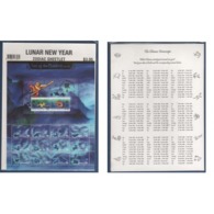 AUSTRALIA 2004 CHRISTMAS ISLAND: FOLDER With The SS LUNAR NEW YEAR: YEAR Of The MONKEY - 14 Stamps (12 With the Zodiacs - Christmas Island