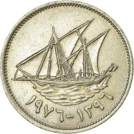 Monnaie, Kuwait, Jabir Ibn Ahmad, 50 Fils, 1976/AH1396, TTB, Copper-nickel - Koweït