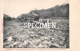 Orage Inondation Du 1906 - Mur écrouté Et Trachée Sur La Route De Fosses - Floreffe - Floreffe