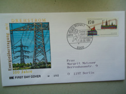 GERMANY FDC COVERS 1991 ENERGY - Usines & Industries