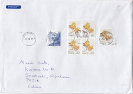 GOOD NORWAY Postal Cover To ESTONIA 2019 - Good Stamped: Berries ; King - Cartas & Documentos