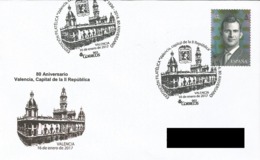 SPAIN. POSTMARK 80th ANNIV. VALENCIA, CAPITAL OF THE II REPUBLIC. 2017 - Other & Unclassified