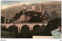FOIX    Le Pont Sur L'ARGET. Le Rocher De FOIX. Carte écrite En 1905. 2 Scans. - Foix