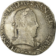 Monnaie, France, Henri III, Franc Au Col Plat, 1578, Bordeaux, TB+, Argent - 1574-1589 Hendrik III