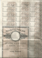 JC , Dette Publique , Quatre Pour Cent  , Rente De Cinq Francs , 1935 , 2 Scans , Frais Fr 1.95 E - Autres & Non Classés