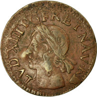 Monnaie, France, Louis XIII, Double Tournois De Warin, 1642, Bordeaux - 1610-1643 Louis XIII Le Juste