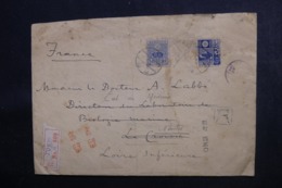 JAPON - Enveloppe En Recommandé De Tokyo Pour La France En 1922 , Voir Cachets Japonnais - L 48018 - Storia Postale