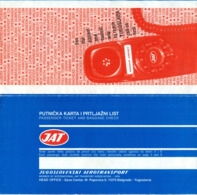 EX YU. The JAT Ticket. Belgrade-Berlin-Belgrade. - Tickets