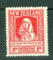 New Zealand: 1929/30   Anti-Tuberculosis Fund (inscr. 'Help Stamp Out Tuberculosis')     SG544     1d + 1d    MH - Ungebraucht