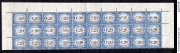 SAN MARINO 1939 SEGNATASSE TAXE TASSE POSTAGE DUE CENT. 20c BLOCCO DI 30 BLOCK MNH - Segnatasse