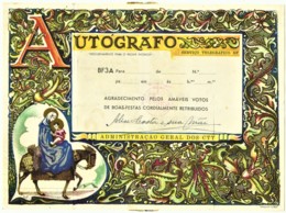 BF3A - AUTÓGRAFO - Serviço Telegráfico B. F. - AGRADECIMENTO PELOS AMÁVEIS VOTOS DE BOAS-FESTAS... - Portugal - Covers & Documents