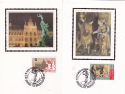 FDC OP ZIJDE/SOIE   ANTWERPEN/ANVERS 1993 5 FDC - 1991-2000