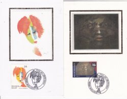 FDC OP ZIJDE/SOIE   KUNSTREEKS SERIE ARTISTIQUE - 1991-2000