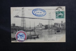 FRANCE - Vignette , Cachet Et Carte Postale Du Pont Transbordeur De Marseille En 1909 - L 48078 - Covers & Documents