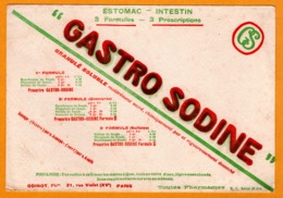 BUVARD - BLOTTING PAPER - GASTRO SODINE - Estomac Intestin - ODINOT Pharmacie 21, Rue Violet Paris - Drogerie & Apotheke