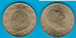 Italien 200 Lire Al-N-Bro Jahrgang 1995  Schön Nr.104 KM 105 (D2/41) - 200 Lire