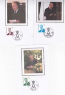 FDC OP/SUR CARTE  SOIE/ZIJDE ROI /KONING ALBERT 2 - 1991-2000