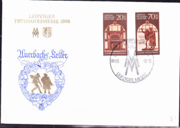 DDR GDR RDA - Frühjahrsmesse (Mi.Nr. 3153/4) 1988 -  FDC  Sonderstempel 7010 Leipzig - 1981-1990