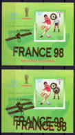 Guinea Equat. 1998, Football World Cup In France, Overprinted Gold MAJOR ERROR, BF - Fehldrucke