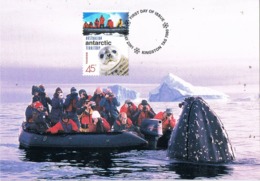 34733. Tarjeta Maxima AUSTRALIAN ANTARCTIC TERRITORY. Kingston 2001. Photo Tourism - Cartoline Maximum