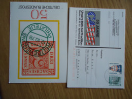 GERMANY  2  STAMPED STATIONERY POSTCARDS  PHILATELIE 78 - Postcards - Mint