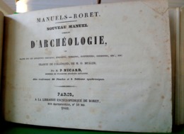 XIX° . E.O  1842 ATLAS D'ARCHÉOLOGIE RORET . 40 PLANCHES DÉPLIABLES .FOLD OUT ATLAS OF EGYPTIAN ROMAN Etc.. ARCHAEOLOGY - Archeologia