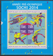 Olympics 2014 - Ice Hockey - Luge - NIGER - Sheet MNH - Winter 2014: Sochi