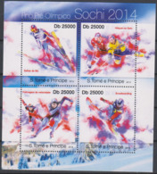 Olympics 2014 - Ice Hockey - Speed Skate - SAO TOME - Sheet MNH - Winter 2014: Sochi