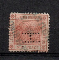 GB Liverpool Cotton Trade 6d Vermilion.   Used. - Revenue Stamps
