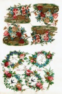 SCHÄFER & SCHEIBE N° 13773 + Bollans E. & Co - E.B. 622 - SCRAP - DECOUPIS  - Gaufré / Embossed - Flowers / Fleurs - Bloemen