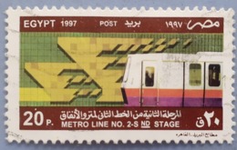 Egypt - Completion Of Second Stage Of Metro Line No. 2 -[1997] USED  (Egypte) (Egitto) (Ägypten) - Oblitérés