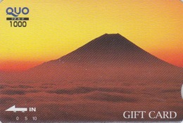 Carte Prépayée Japon - VOLCAN Montagne MONT FUJI  & Sunset - VULCAN Mountain Japan Prepaid Quo Gift Card - VULKAN - 299 - Gebirgslandschaften