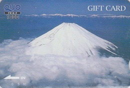 Carte Prépayée Japon - VOLCAN Montagne MONT FUJI - VULCAN Mountain Japan Prepaid Quo Gift Card - VULKAN Berg Karte - 302 - Montañas