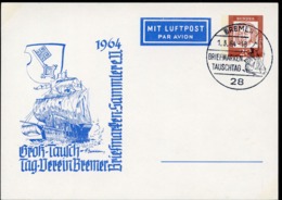 Bund PP30 C2/001 HANSEKOGGE Sost.Bremen 1964  NGK 12,00 € - Cartes Postales Privées - Oblitérées