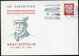 Bund PP30 D1/001 125. Geb. GRAF ZEPPELIN Sost.1963  NGK 15,00 € - Postales Privados - Usados