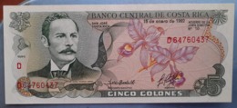 Costa Rica P-236e 5 Colones 1992 UNC - Costa Rica