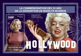 C A R - 2017 - Marilyn Monroe - Perf Souv Sheet - M N H - Repubblica Centroafricana