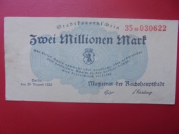 BERLIN 2 MILLION MARK 1923 CIRCULER (B.9) - Collections