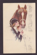 CPA Nanni Femme Women Circulé Cheval Horse - Nanni