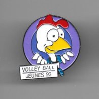 PINS  VOLLEY BALL SMASHY FFVB JEUNES 92 COQ / Signé S.P. / 33NAT - Volleybal