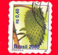 BRASILE - Usato -  2000 - Frutta - Graviola - 0.40 - Gebruikt