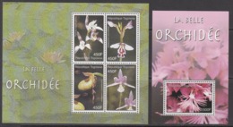 2006 Togo Orchids Flowers Fleurs Complete Set Of 2 Souvenir Sheets   MNH - Togo (1960-...)
